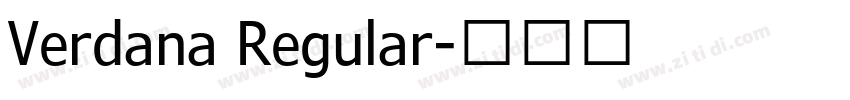 Verdana Regular字体转换
